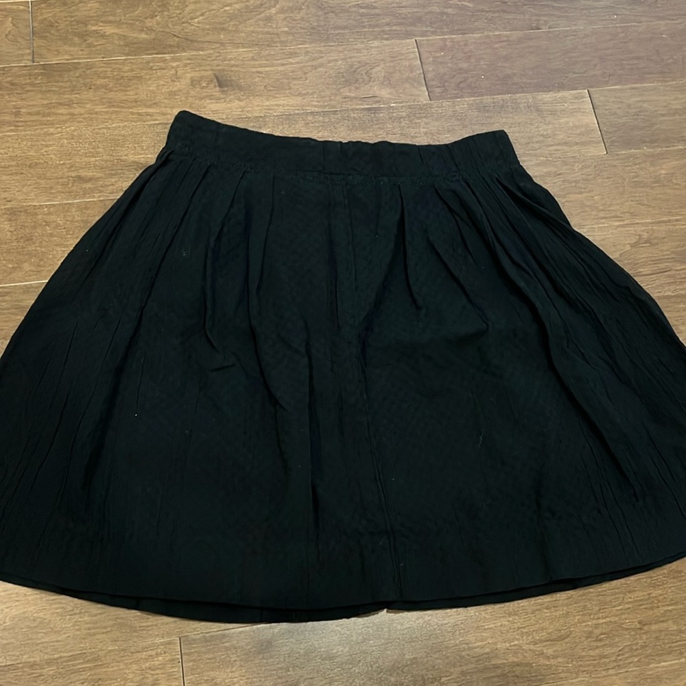Loft Textured Black A-Line Skirt